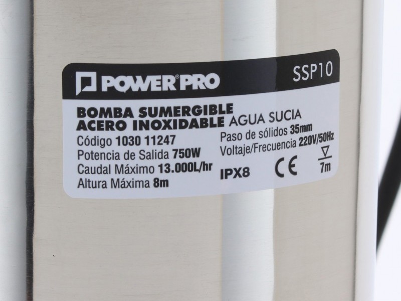 Electrobomba Sumergible Aguas Servidas 1HP - SSP10 - POWER PRO